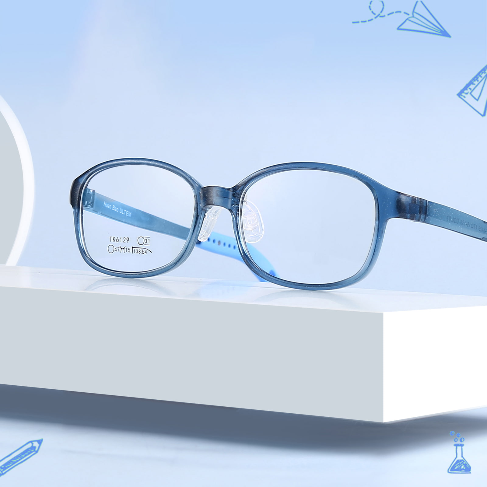 عینک کودکان TK6129 سازگار با پوست، ضد لغزش و قابل تنظیم